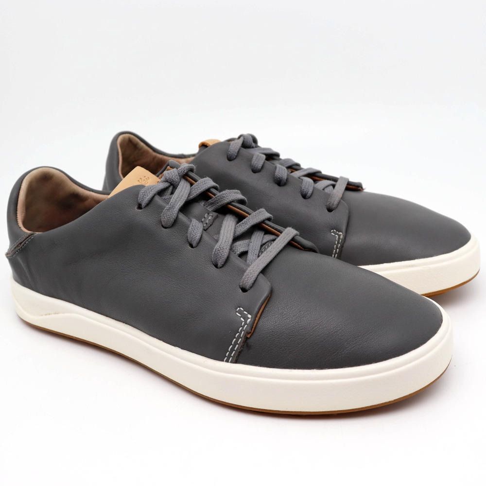 OluKai WAILEA Waterproof Gray Leather Golf Shoes Womens SIZE 8